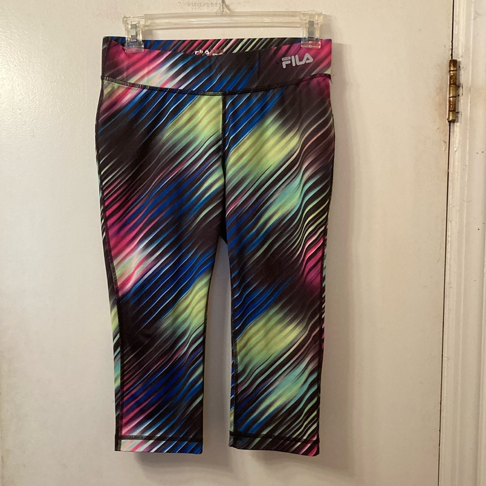 Fila Sport multi-colored striped capris